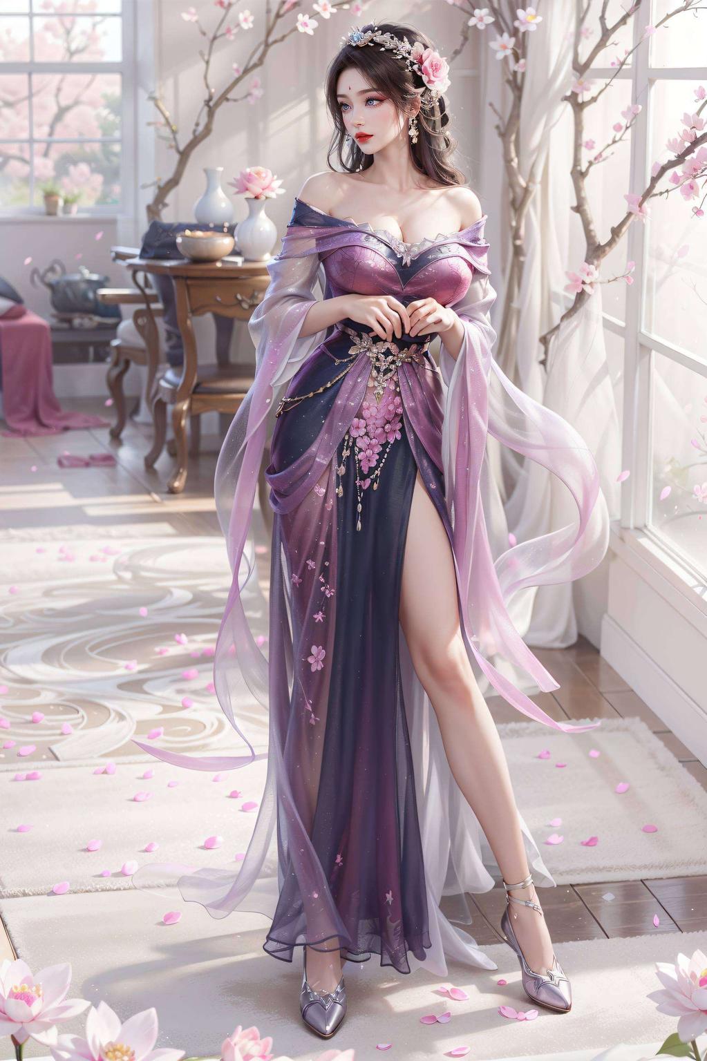 精美单色安卓AI女神带你领略古典与现代的交融之美