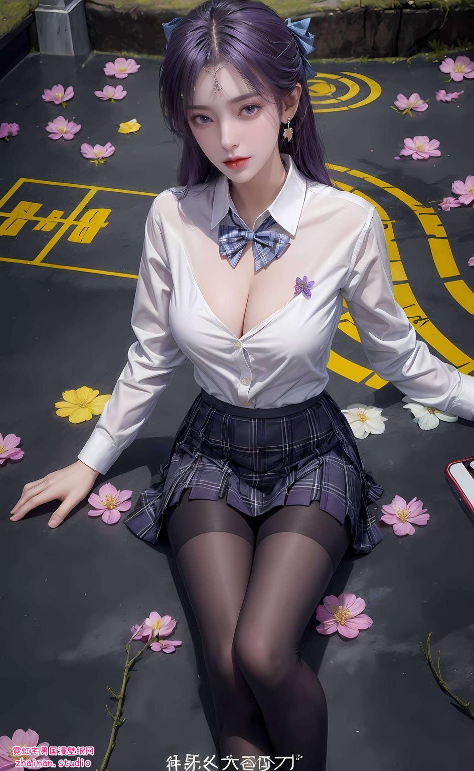 手中的苹果象征着智慧与希望细腻笔触勾勒出她的婉约神韵