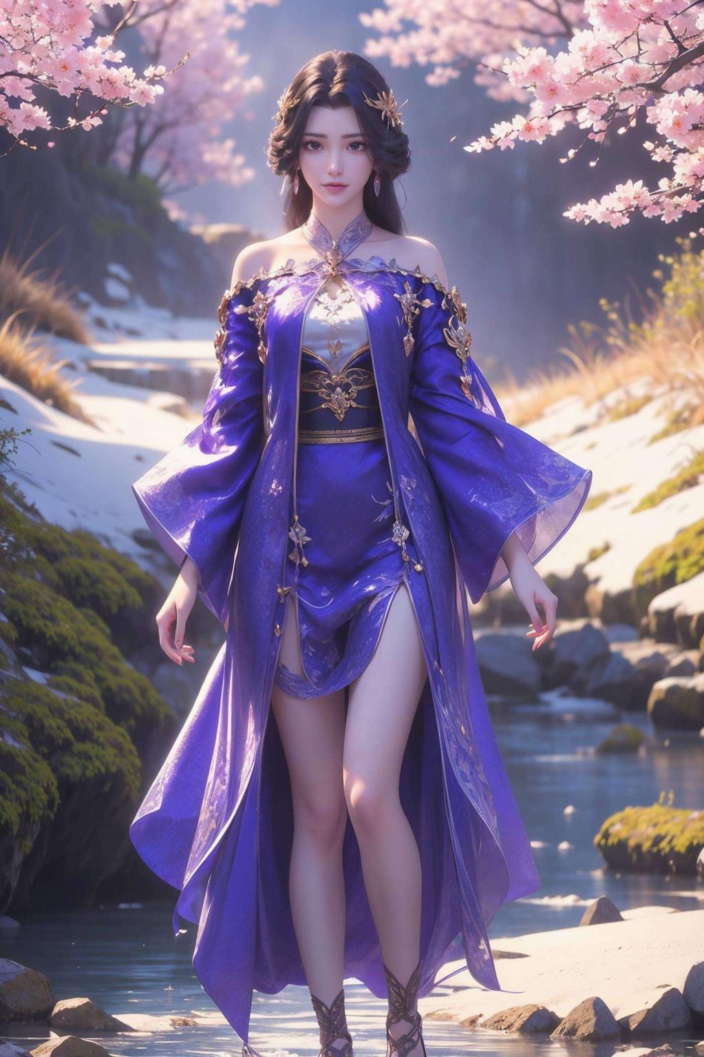 全屏AI绘画动作素材豪华呈现！云曦神图君壁纸