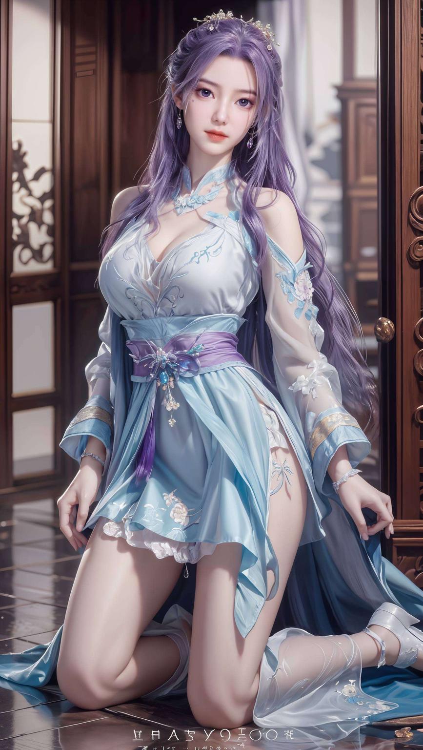 打造出令人沉醉的手机壁纸一抹水彩渲染出古典国漫女神的唯美风情