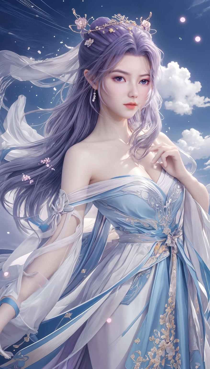 AI美女设计细腻笔触描绘