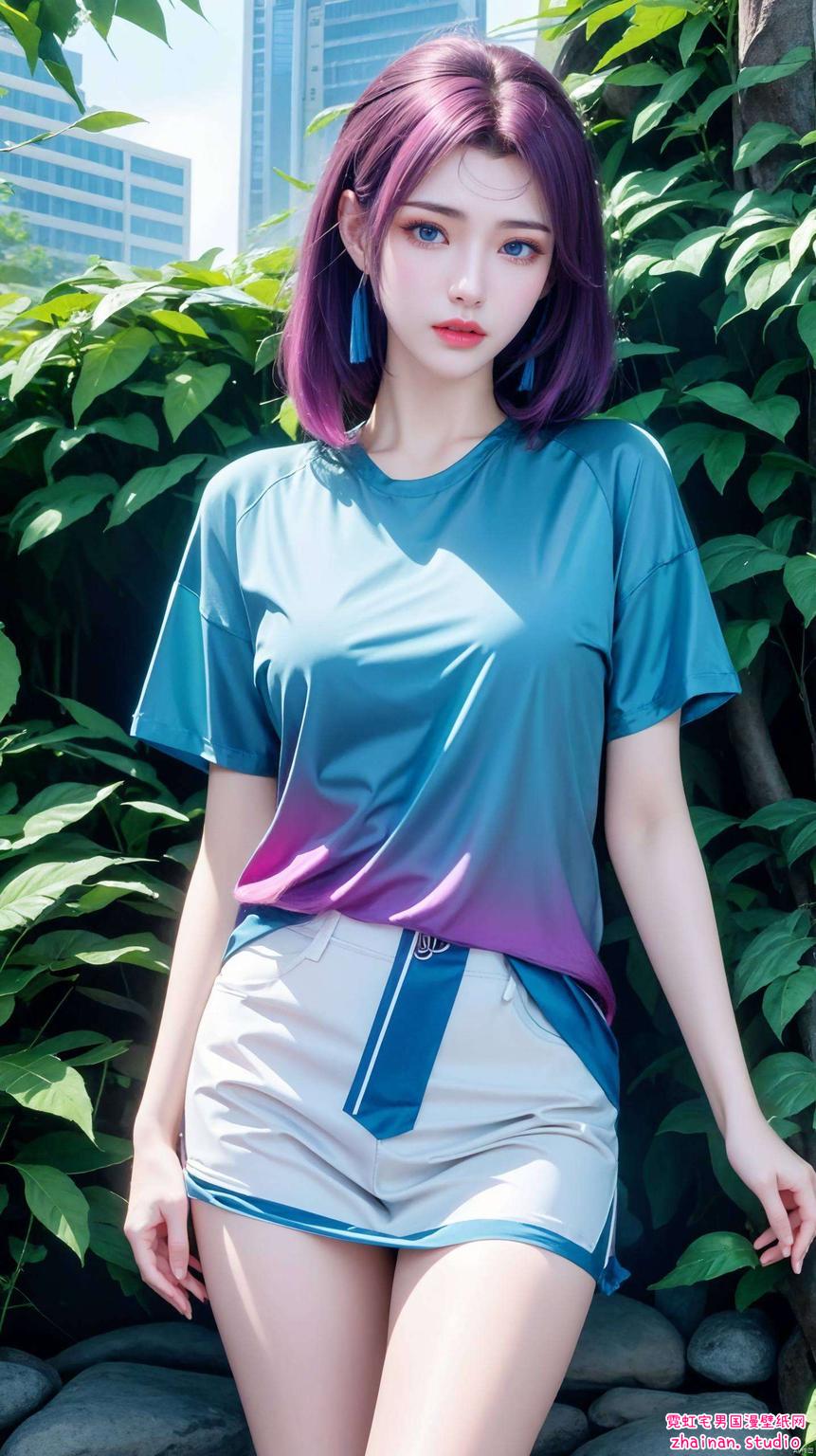 炫彩呈现国漫女主的灵动魅力！细腻笔触描绘出沙漠中的浪漫瞬间云韵沙漠之吻