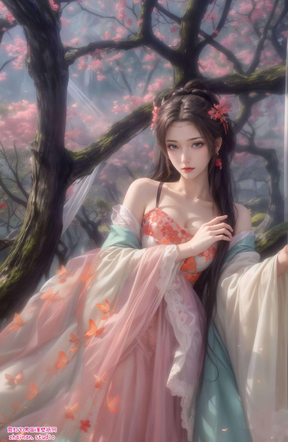 绚丽色彩云韵车贴壁纸