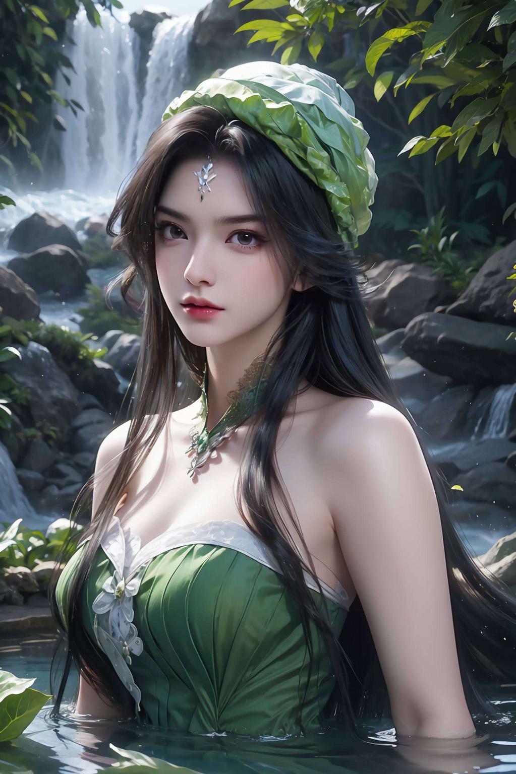 如梦如幻细腻的笔触描绘出她深邃的眼眸