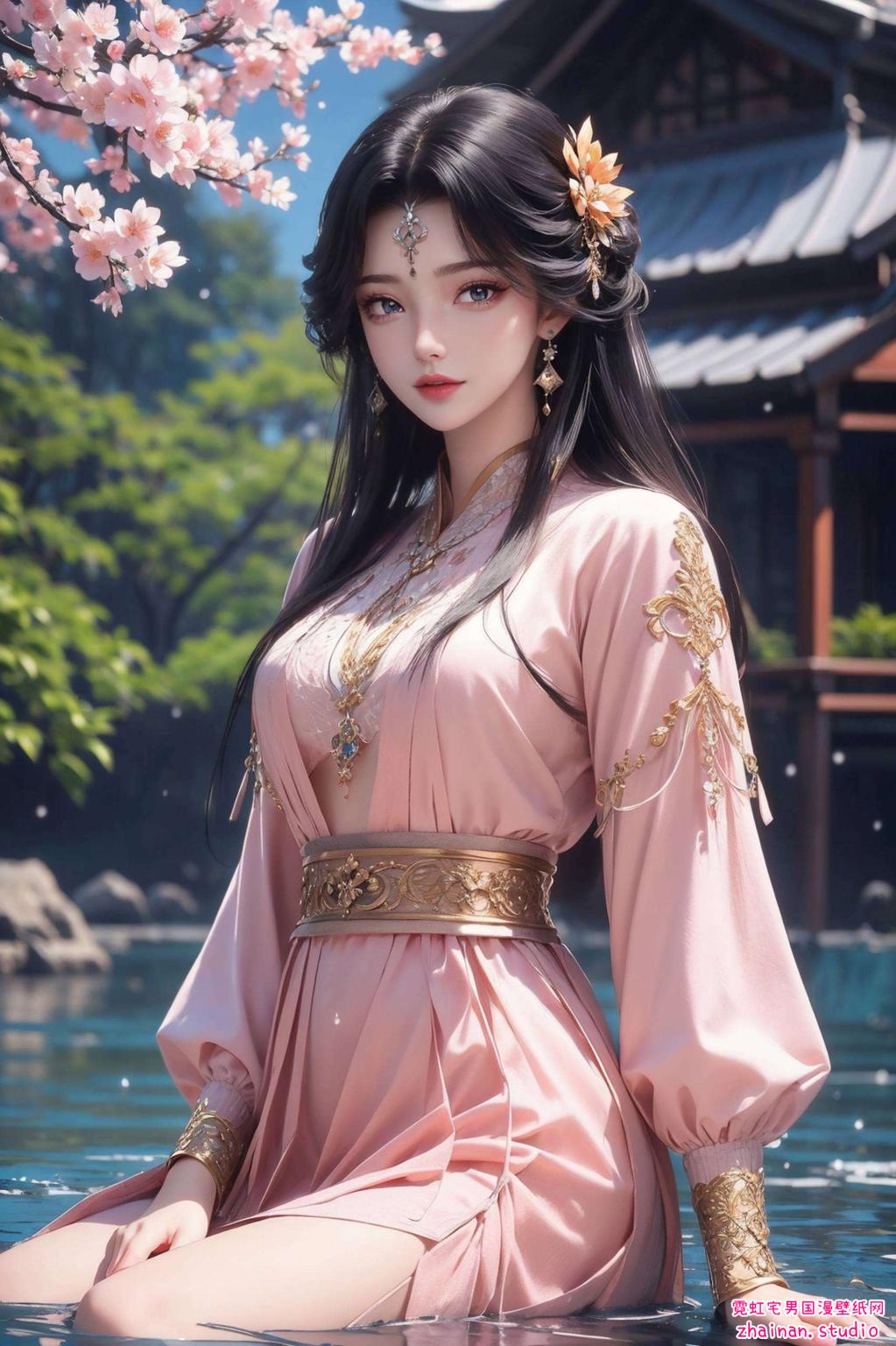 为你的桌面带来一抹温馨的古风风情这款1080p全屏AI绘画壁纸