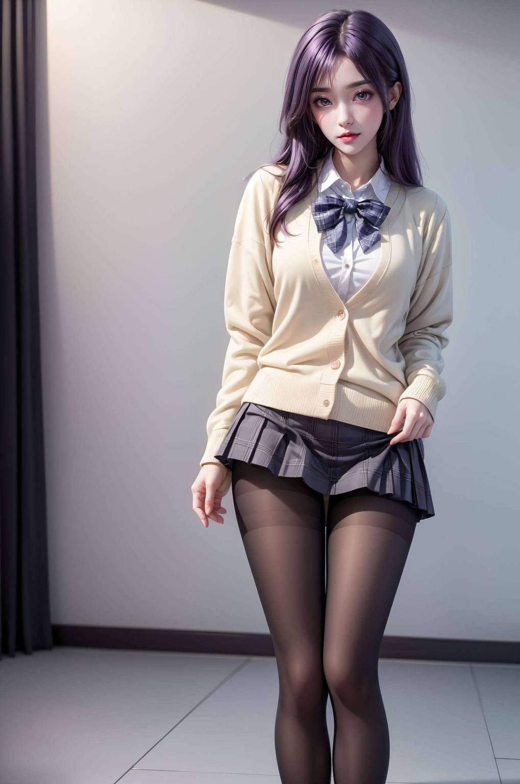纤纤玉手轻抚桑叶每一次抬头