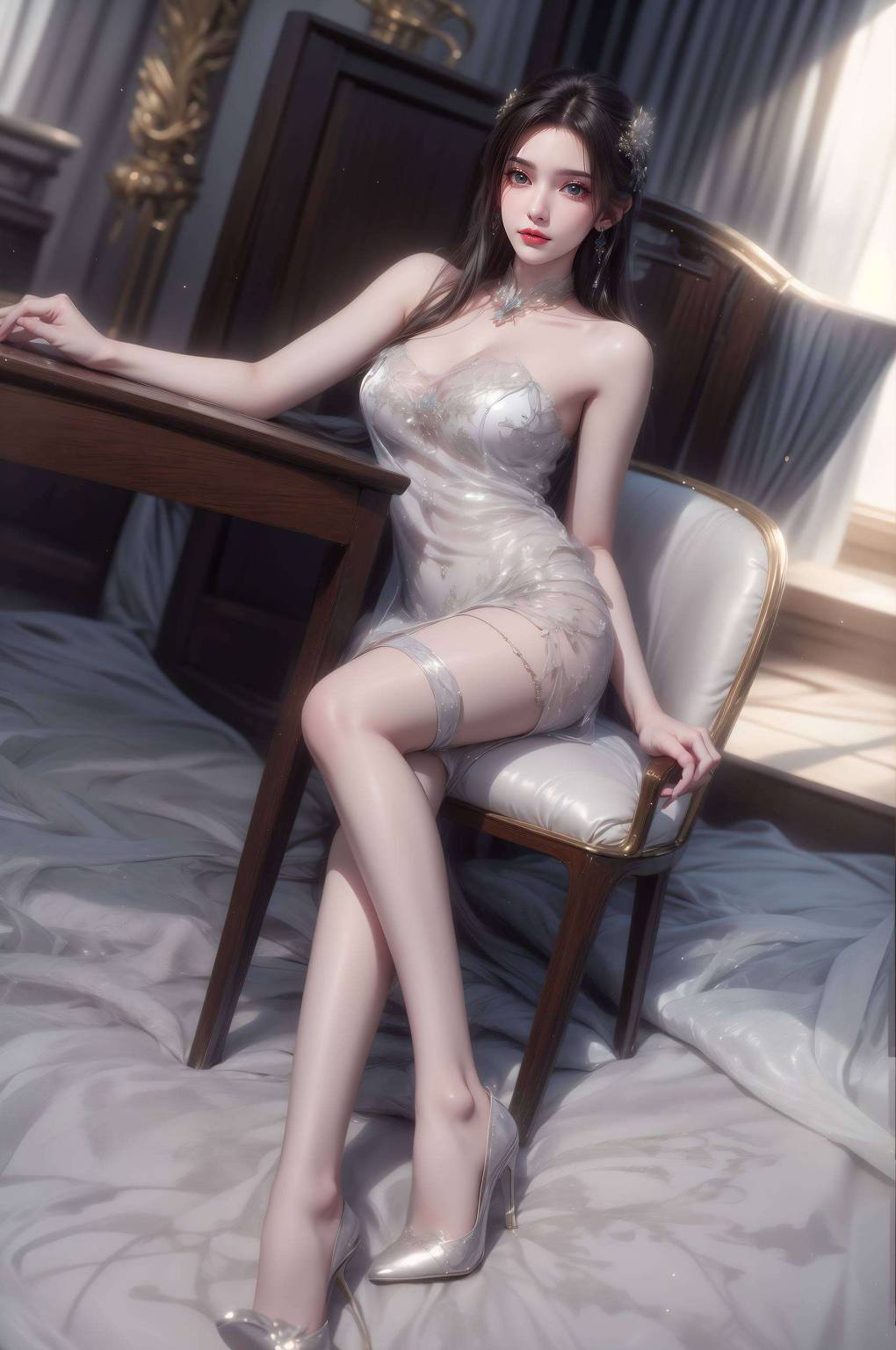 李慕婉如同一朵盛开的仙莲高清壁纸中的她