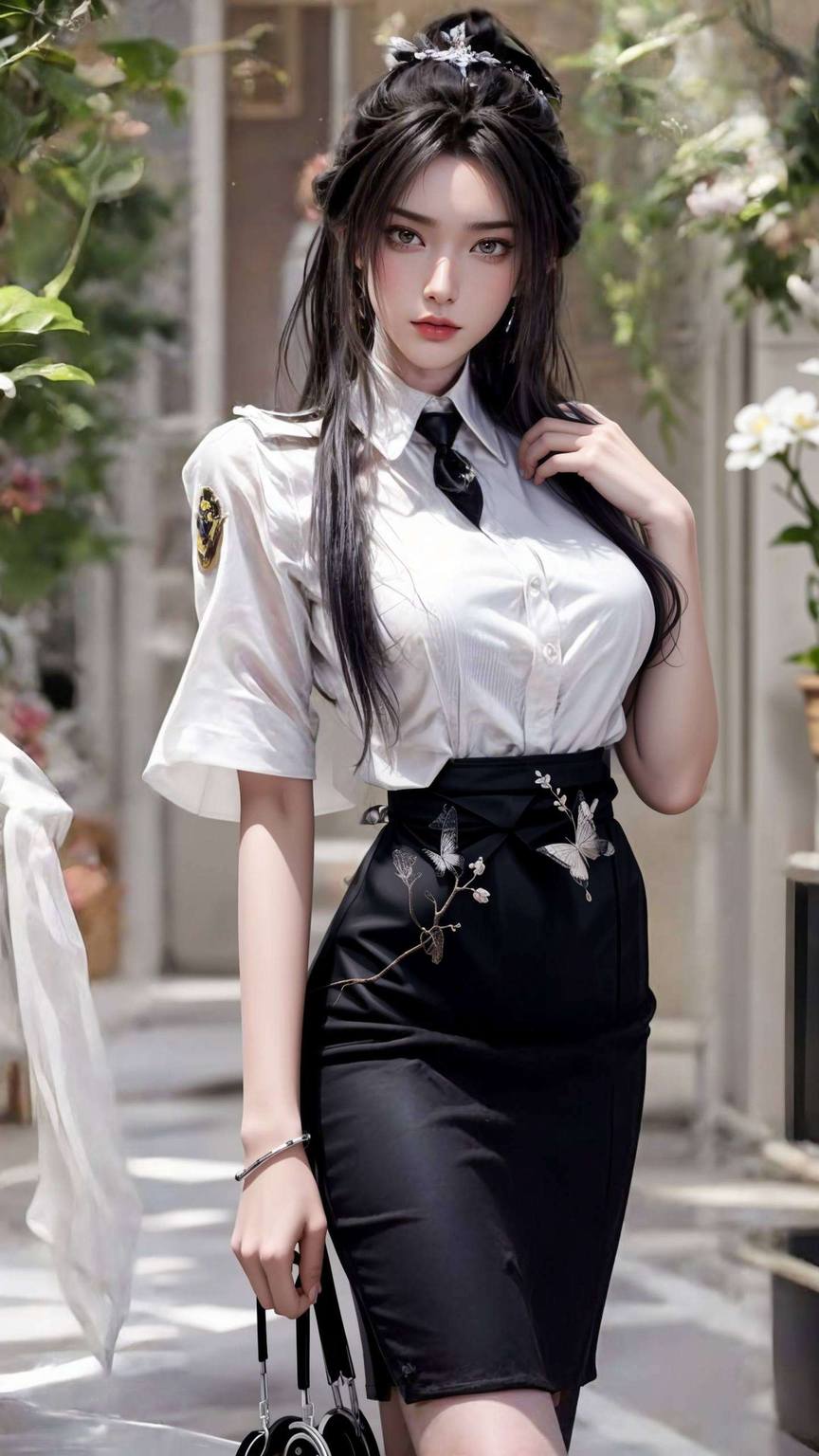 她的眼眸深邃每一次剑舞