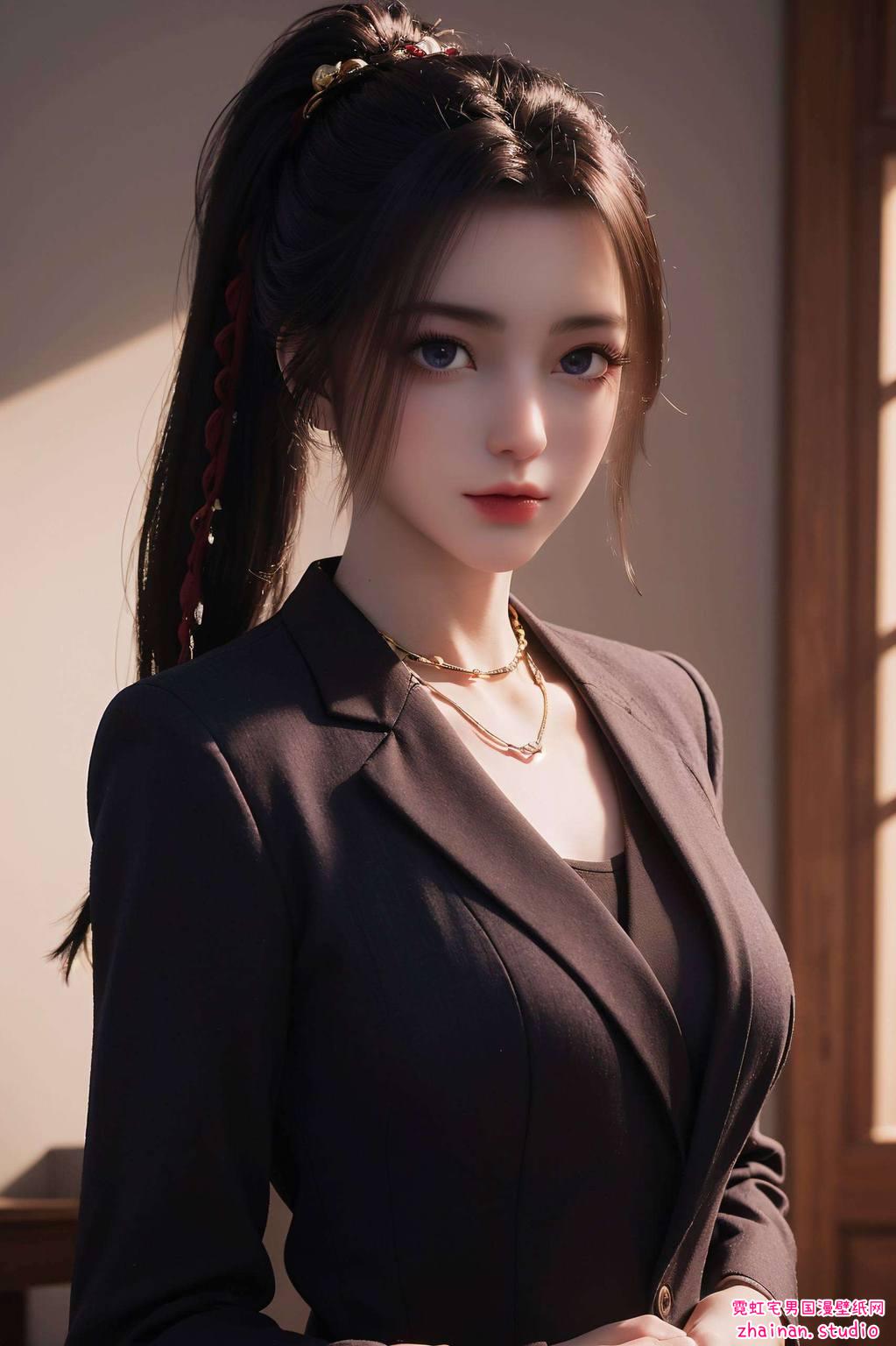 眼神中透着一股子机灵劲儿让你的手机屏幕也充满这份灵动与美丽吧！嘻嘻哈哈
